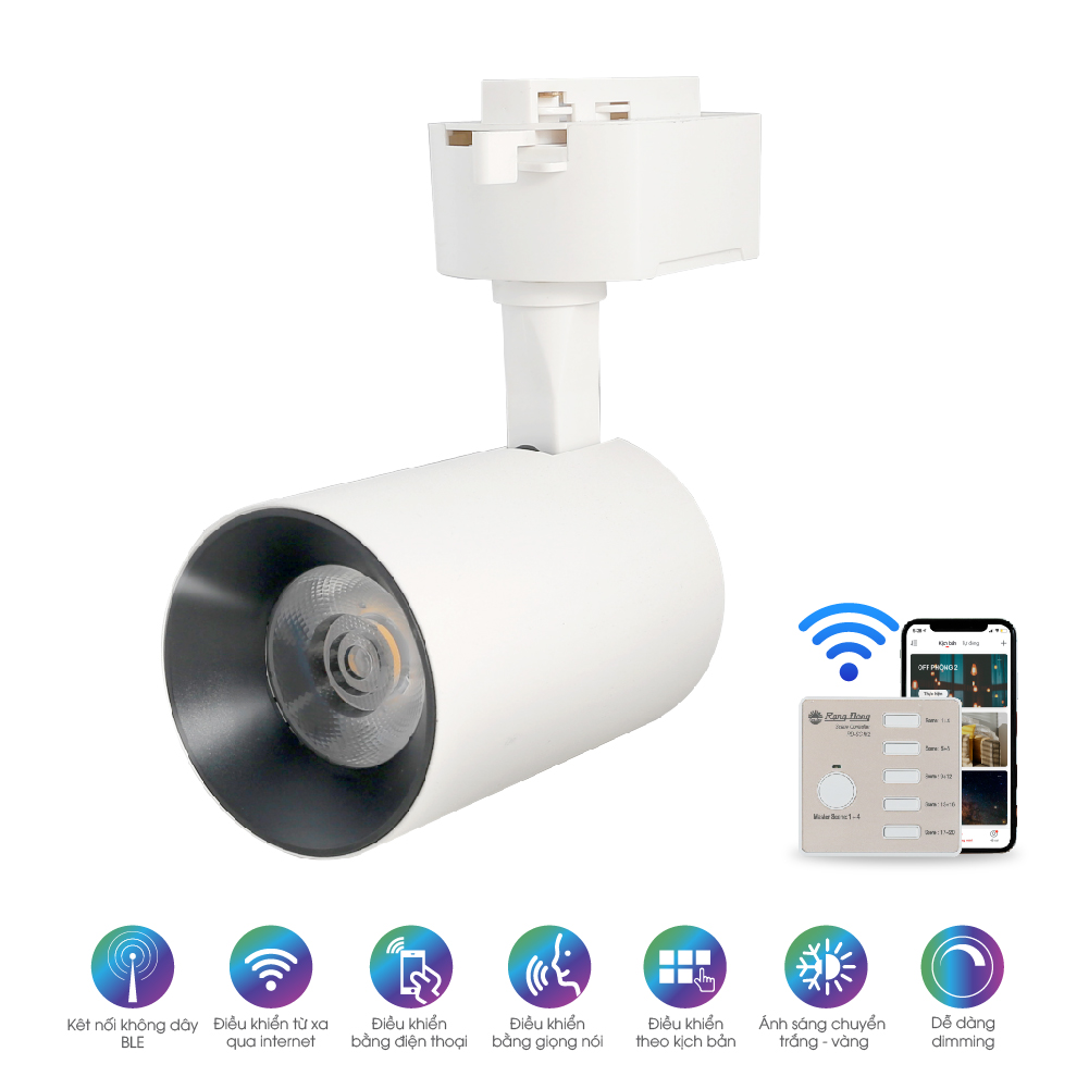 Vilas - Đèn LED Downlight đổi màu AT16.BLE 90/7W SS