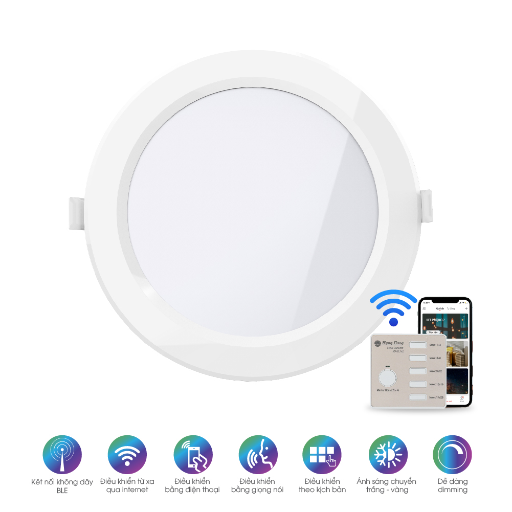 Vilas - Đèn LED Downlight đổi màu AT14.BLE 110/12W