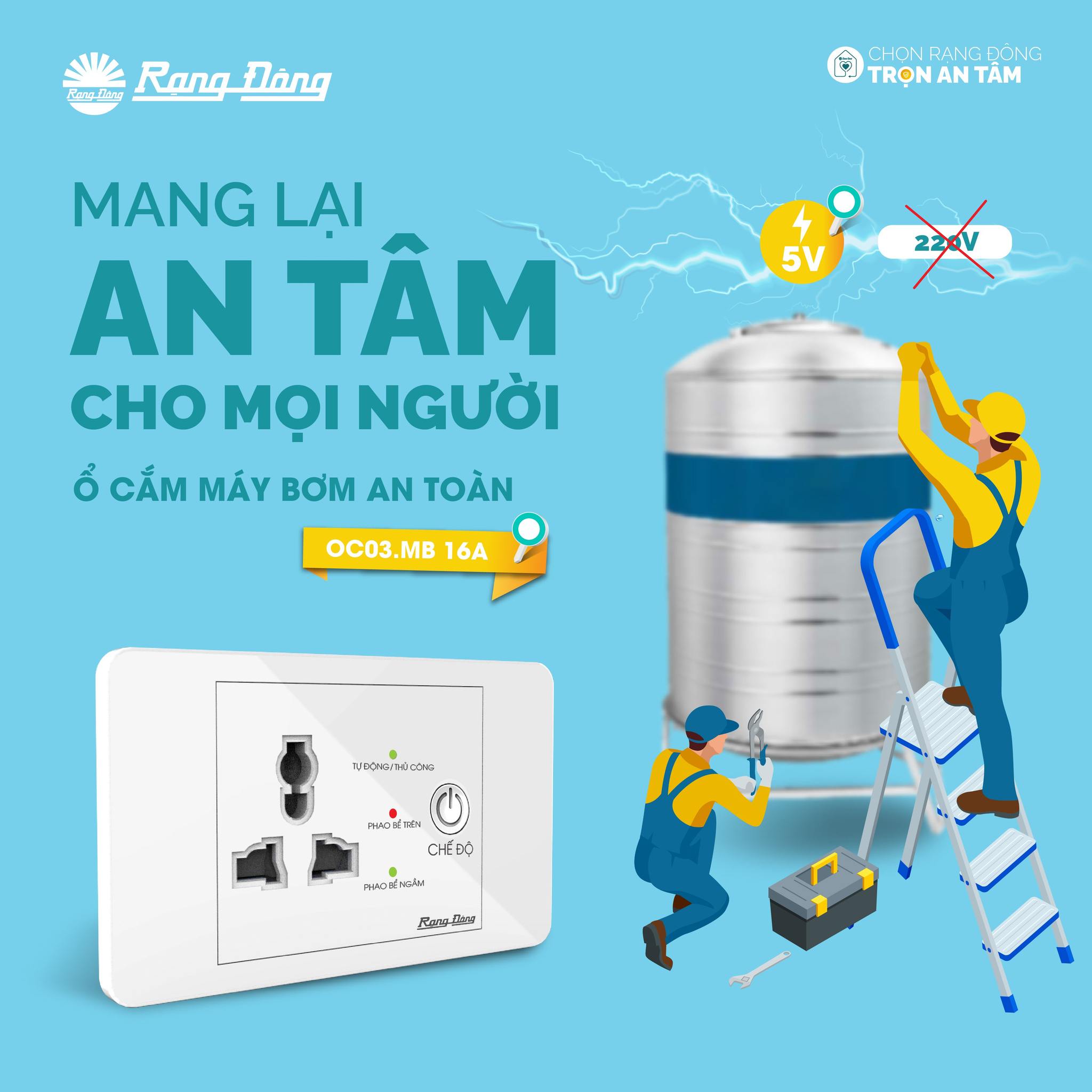 Bài 12.3 Đào tạo sản phẩm ổ cắm máy bơm OC03